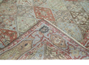 Antique look Tribal Garden Rug Hand Knotted Distressed finished oxidized Multi size wool Area Rug