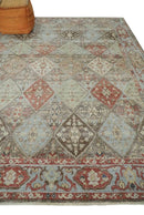 Hand Knotted Wool Tribal Area Rug Antique Distressed Oxidized Finish Multiple Sizes by The Rug Decor