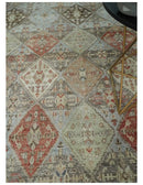 Hand Knotted Wool Tribal Area Rug Antique Distressed Oxidized Finish Multiple Sizes by The Rug Decor