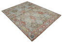 Antique look Tribal Garden Rug Hand Knotted Distressed finished oxidized Multi size wool Area Rug