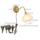 GobekUsa Copper Arm LED Wall Lamp for Stair, Bedroom, Living Room, Bathroom Mirror Light