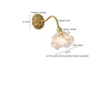 GobekUsa Copper Arm LED Wall Lamp for Stair, Bedroom, Living Room, Bathroom Mirror Light