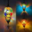 GobekUsa Bronze Glass Teardrop Pendant Lighting - Colorful, Antique, 1/3 Heads Suspended Fixture