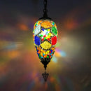 GobekUsa Bronze Glass Teardrop Pendant Lighting - Colorful, Antique, 1/3 Heads Suspended Fixture