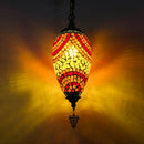GobekUsa Bronze Glass Teardrop Pendant Lighting - Colorful, Antique, 1/3 Heads Suspended Fixture