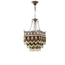 GobekUsa Black Rose Tassel Pendant Lights, Classic Retro Lustres for Living Room