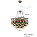 GobekUsa Black Rose Tassel Pendant Lights, Classic Retro Lustres for Living Room