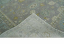 Wool Area Rug Antique Silver Hand Knotted Oushak Turkish Craftsmanship Premium Quality by The Rug Decor