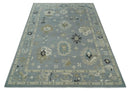 Wool Area Rug - Silver Beige Hand Knotted Traditional Antique by The Rug Decor