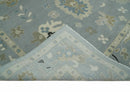 Wool Area Rug - Silver Beige Hand Knotted Traditional Antique by The Rug Decor