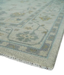 Antique Silver Wool Oushak Traditional Area Rug - Hand Knotted by The Rug Decor