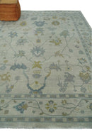 Antique Silver Wool Oushak Traditional Area Rug - Hand Knotted by The Rug Decor