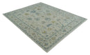 Antique Silver Wool Oushak Traditional Area Rug - Hand Knotted by The Rug Decor