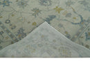 Antique Silver Wool Oushak Traditional Area Rug - Hand Knotted by The Rug Decor