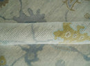 Antique Silver Wool Oushak Traditional Area Rug - Hand Knotted by The Rug Decor