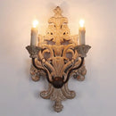 GobekUsa Elegant Solid Wood Carving Antique Wall Lamp for Home Decor