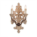 GobekUsa Elegant Solid Wood Carving Antique Wall Lamp for Home Decor
