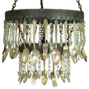 Antique Spoon & Crystal Chandelier by Lee Display