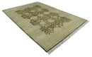 Antique Style 10x14 Hand Knotted Brown and Beige Traditional Oushak Wool Rug, Large Rug | N3751014
