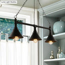 GobekUsa Antique Style 3-Head Metallic Island Pendant Lamp with Cone Shade - Kitchen Light Fixture