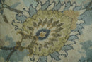 Antique Style Beige, Green and Gray Hand Knotted Traditional Oriental 8x10 wool area Rug by The Rug Decor