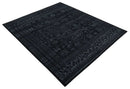 Antique Style Black and Silver 8.4x9.8 hand knotted Traditional wool Area rug by The Rug Decor
