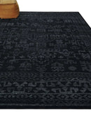 Antique Style Black and Silver 8.4x9.8 hand knotted Traditional wool Area rug by The Rug Decor