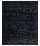 Antique Style Black and Silver 8.4x9.8 hand knotted Traditional wool Area rug by The Rug Decor