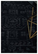 Antique Style Black and Silver 8.4x9.8 hand knotted Traditional wool Area rug by The Rug Decor