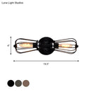 GobekUsa Antique Style Black/Bronze Caged Sconce Light - 2-Light Wrought Iron Mini Wall Lamp for Dining Room