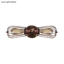 GobekUsa Antique Style Black/Bronze Caged Sconce Light - 2-Light Wrought Iron Mini Wall Lamp for Dining Room