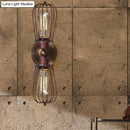 GobekUsa Antique Style Black/Bronze Caged Sconce Light - 2-Light Wrought Iron Mini Wall Lamp for Dining Room