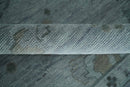 Gray and Silver Hand Knotted Oushak Wool Area Rug - Antique Style