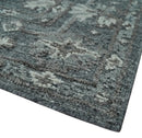 Antique Style Charcoal and Ivory 8x10 hand knotted Oushak wool Area rug by The Rug Decor