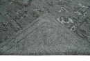 Antique Style Charcoal and Ivory Hand knotted 8.6x9.10 Oushak Design wool area rug by The Rug Decor