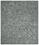 Antique Style Charcoal and Ivory Hand knotted 8.6x9.10 Oushak Design wool area rug by The Rug Decor