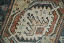Antique Style Charcoal, Beige and Rust Hand knotted Custom Made wool Area Rug