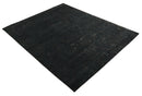 Antique Style Charcoal, Gray and Silver 8x10 Hand knotted wool Area Rug