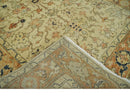 Antique Style Empress Tabriz 6x8 Hand Knotted Beige and Rust Modern Traditional Wool Rug | N35368