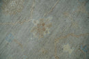Antique style Gray and Beige 9x12 Hand knotted Oushak wool Area Rug by The Rug Decor