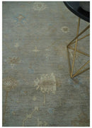 Antique style Gray and Beige 9x12 Hand knotted Oushak wool Area Rug by The Rug Decor