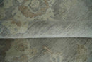 Antique style Gray and Beige 9x12 Hand knotted Oushak wool Area Rug