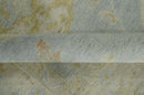 Antique style Gray, Beige and Olive 9x12 Hand knotted Oushak wool Area Rug