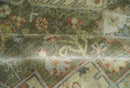 Antique Style Green, Ivory and Beige Hand knotted 9x12 wool Area Rug by The Rug Decor