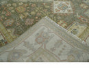 Antique Style Green, Ivory and Beige Hand knotted 9x12 wool Area Rug by The Rug Decor