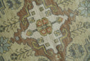 Antique Style Green, Ivory and Beige Hand knotted 9x12 wool Area Rug by The Rug Decor