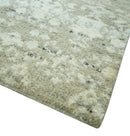 Antique style Ivory and Beige Hand Knotted Traditional Design 5x8 wool Area Rug