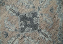 Antique Style Peach, Ivory and Charcoal 8x10 Hand knotted Traditional wool Area Rug