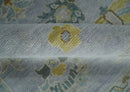 Silver and Gray Oushak Hand Knotted Wool Area Rug with Traditional Antique Design