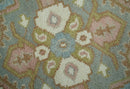 Heriz Traditional Hand-Knotted Wool Area Rug - Gray Ivory Peach Olive